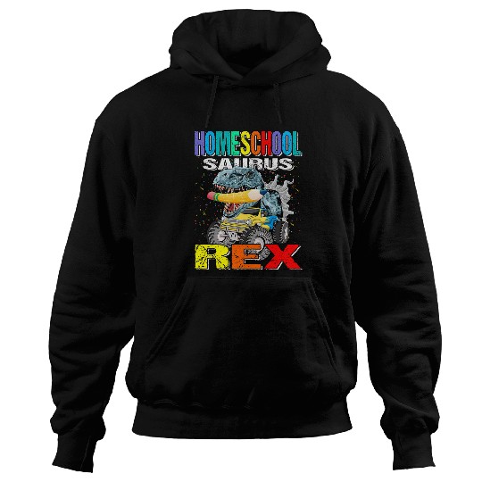 Dinosaur Pet Homeschool Saurus rexs Dinosaur Monster Truck Hoodies