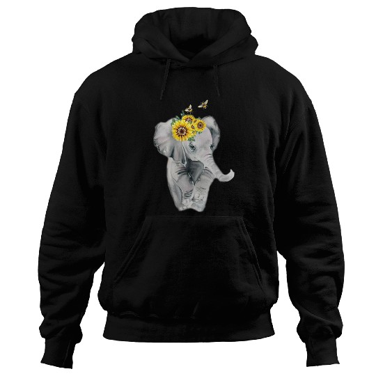 Elephant Mammal Bee Elephant bumble bee sunflower animal lover honey bees Hoodies