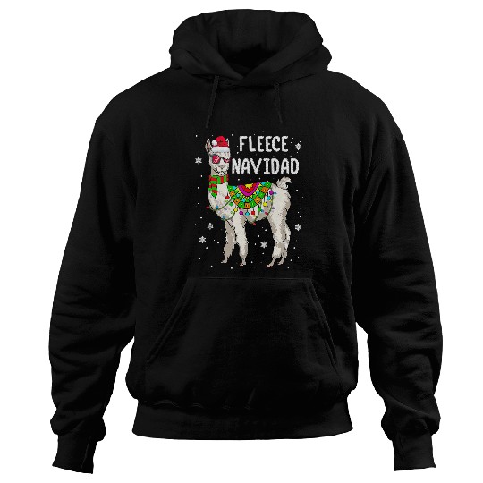 Llama Pet Fleece Feliz Navidad Llama Christmas Cute xmass Gift Hoodies