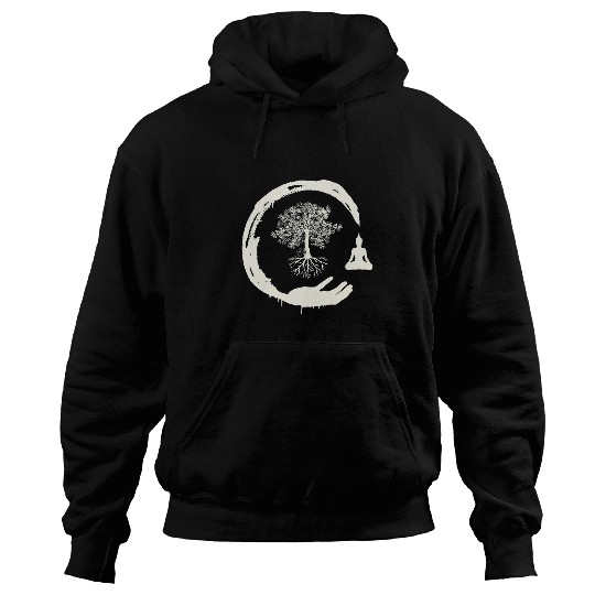 Buddha Monk Namaste Praying Pray Hand Happy Tree Buddhism Hoodies