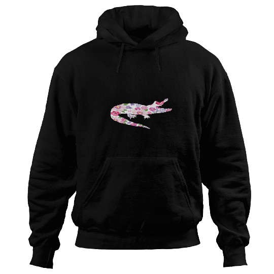 Alligator Pet Floral Print Flower Lovers Hippie Hawaiian Gifts Hoodies