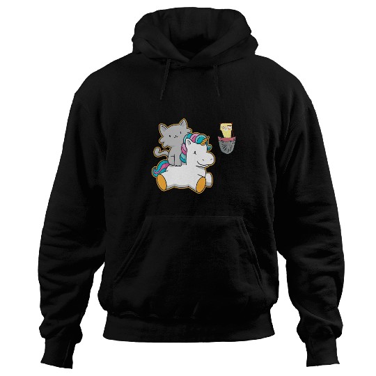 Unicorn Pet Grumpy Pocket Cat Face Kawaii Unicorn Pet Kitten Animal Hoodies