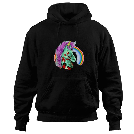 Unicorn Pet Possessed Unicorn Rainbow Zombicorn Haunted Horse Zombie Hoodies