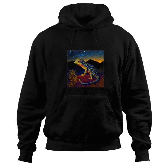 Gecko Pet Surrealism Starry Night Mediterranean Hoodies