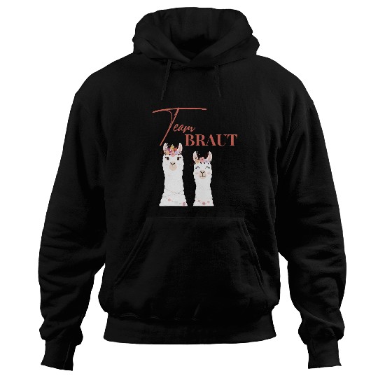 Llama Pet Team Bride Lama Alpaca JGA Engagement Hoodies