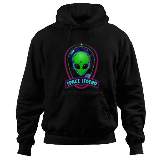 Aliens UFO Space Legend Alien Universe Neon Pink believe in Ufos Hoodies