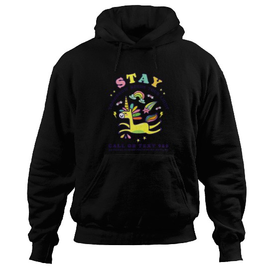 suicides Prevention 988 Stay Tomorrow Needs You Light 988 Unicorn Hoodies