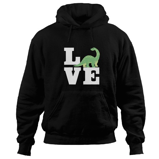 Dinosaur Pet Love Brontosaurus Design Primeval Creatures Hoodies