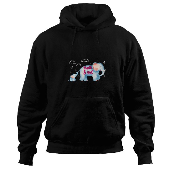 Elephant Mammal Mom And Me Mothers Day Mom Grandma Daughter Hoodies