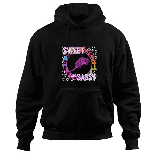 Armadillo Pet 90s Nostalgia Rainbow Leopard Print Tropical Hoodies