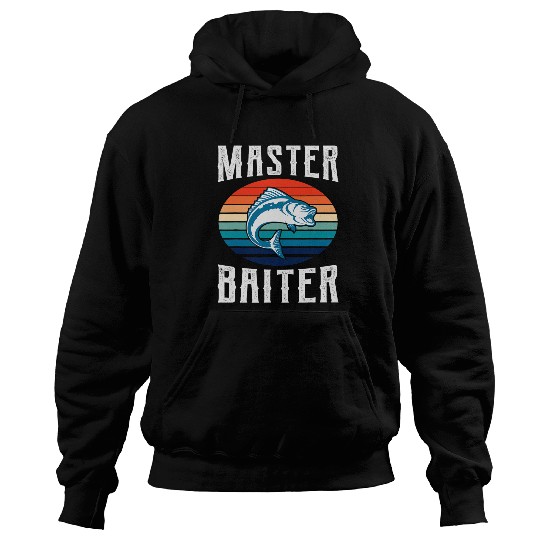 Fishing Fun Retro Master Baiter Bass vintages Fishing Fisherman Fun Hoodies
