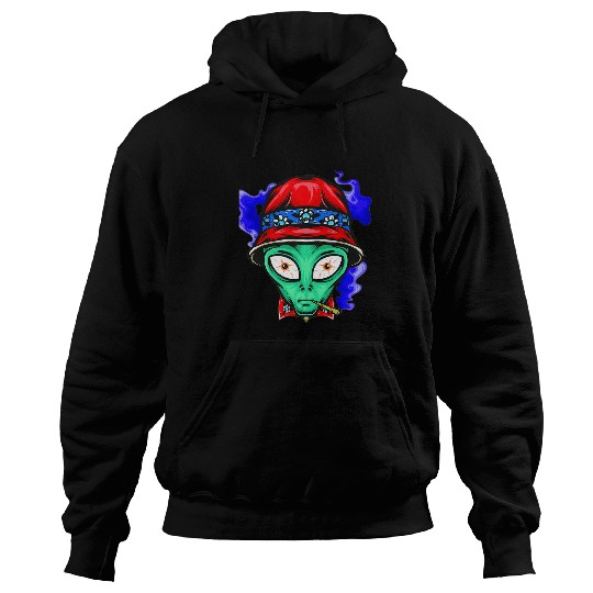 Aliens UFO face Funny Space Planets Galaxy Solar System Hoodies