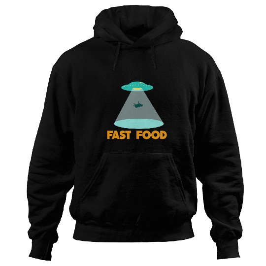 Aliens UFO Fast Food Alien Abduction UFO Cow Comedy Tee Hoodies