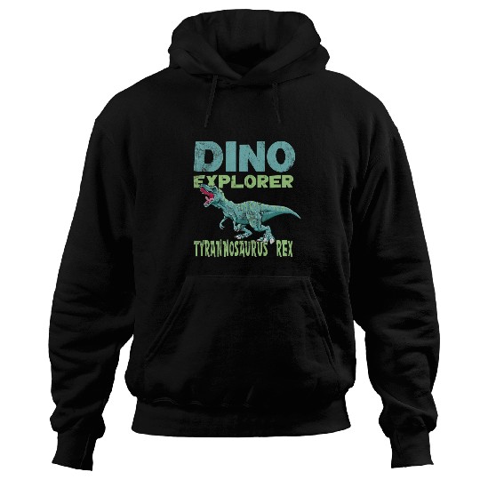 Dinosaur Pet Explorer Tyrannosaurus Design for Dino Fans Hoodies
