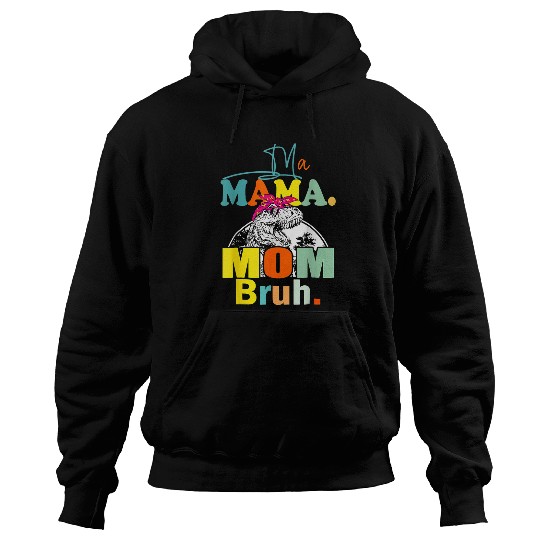 Dinosaur Pet Ma Mama Mom Bruh Dinosaur With Bandana Funny Mothers Day Hoodies