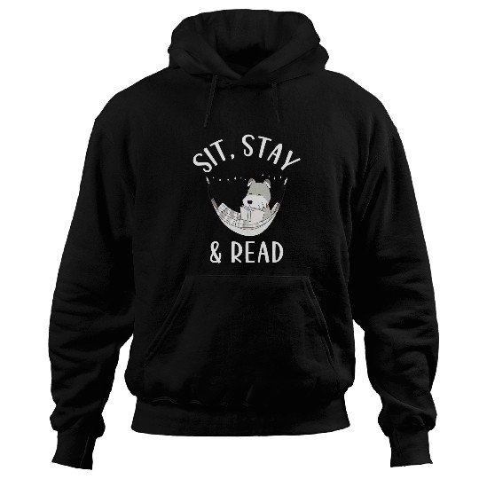 Schnauzer Pet Sit Stay Read Funny Dog Reading Hoodies