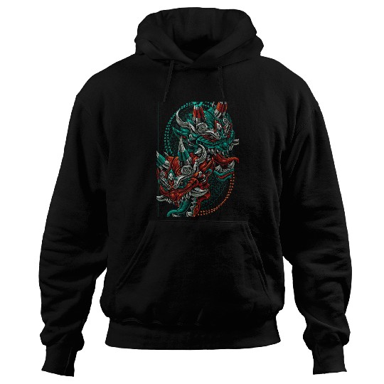 Dragon Pet Two headed twin devil japanese dragon asian inspired Hoodies