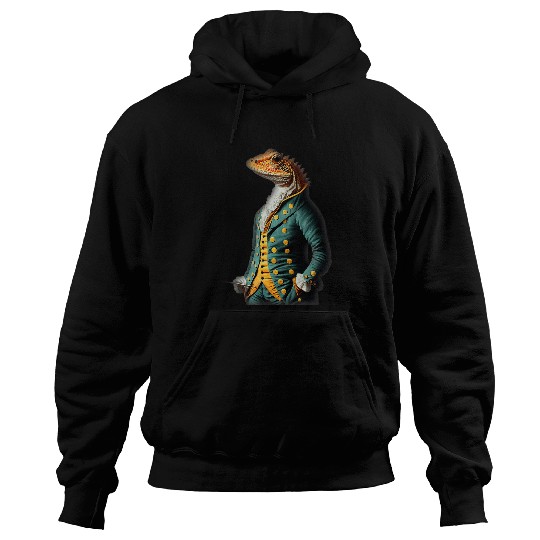 Bearded Dragon Pet Fancy An Anthropomorphic Morph Bearded Dragon Gentleman Hoodies