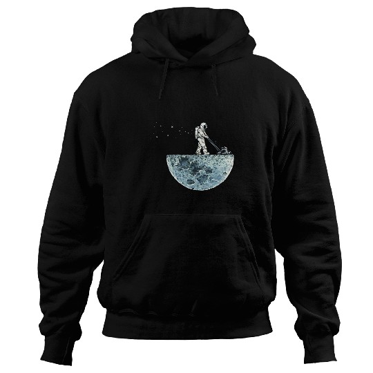 Lawn Mower Fun Moon Lawnmower Galaxy Cosmos Regular Fit Hoodies