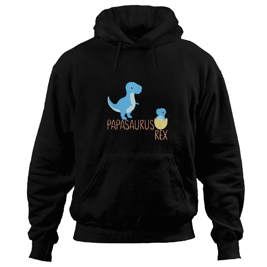 Dinosaur Pet Papasaurus Babysaurus Daddy Hoodies