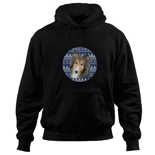 Shetland Sheepdog Pet Beautiful Sable Shetland Sheepdog With Argyle Background Hoodies