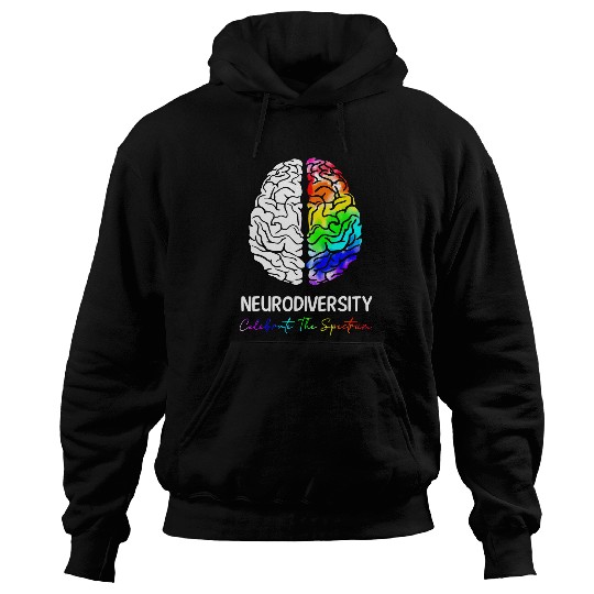 Autism Puzzle Neurodiversity Rainbow Brain Special Education Hoodies