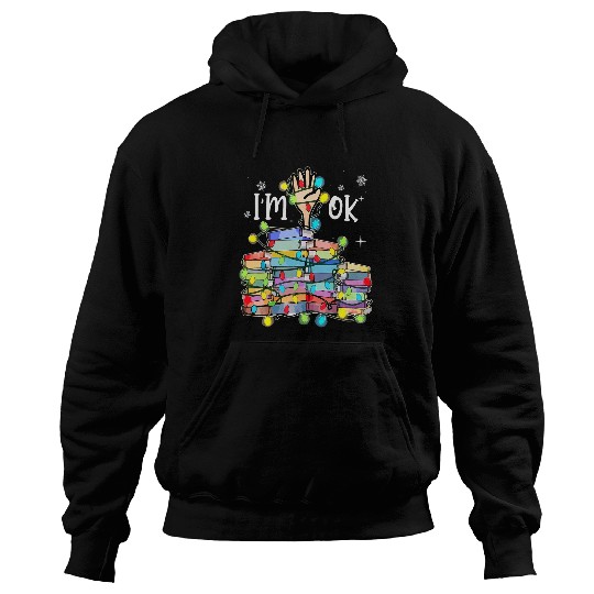 Book Fun Reading Books Librarian Reader Nerd Im Ok Teacher School 1 Hoodies