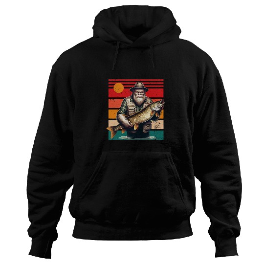 Bigfoot Pet Northern Pike Fishing Bigfoot Hunting Fishermen Hoodies