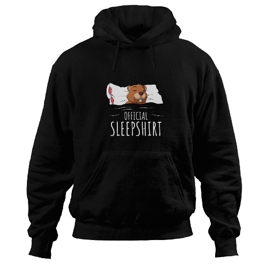 Beaver Pet Sleeping Beaver Lover Official Sleep Hoodies