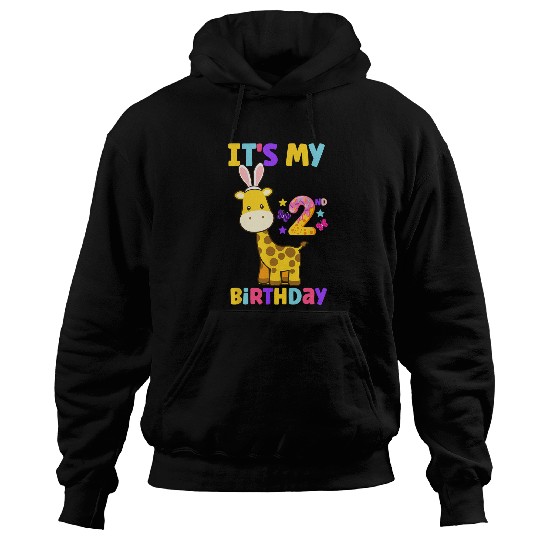 Giraffe Pet Cute girl Giraffes Birthday Party Years Old Hoodies