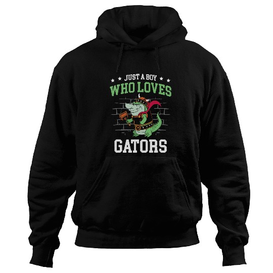 Alligator Pet Just A Boy Who Loves Gators Alligator Crocodile Lover Hoodies