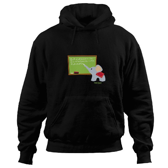 Elephant Mammal Paul Frank Ellie The Elephant Class Chalk Board Hoodies