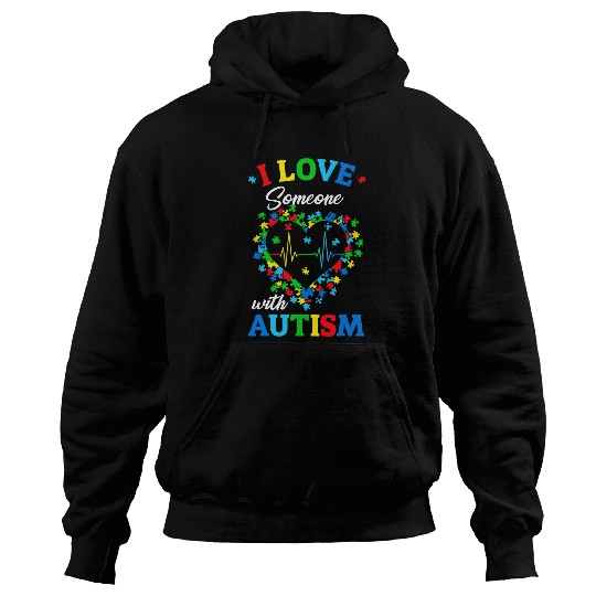Autism Puzzle I Love Someone with Autism Awareness Men Women Kids Hoodies