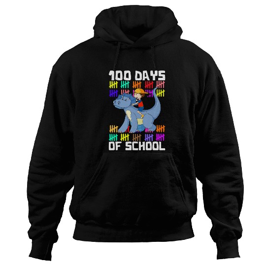 Dinosaur Pet Cute Student Boys Dinosaur Gift Happy 100 Days Of School Hoodies