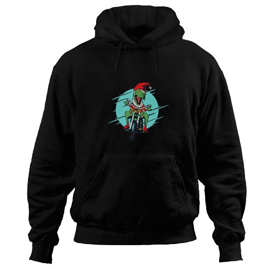Dinosaur Pet Motocross velociraptor bike motorcycle christmas xmass Hoodies