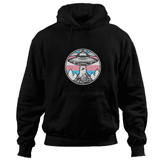 Aliens UFO Transgender Pride LGBTQ Gay Trans UFO Hoodies