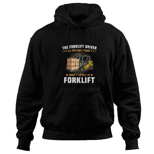 Forklift Fun Always Right Forktruck Forklift Operator Hoodies