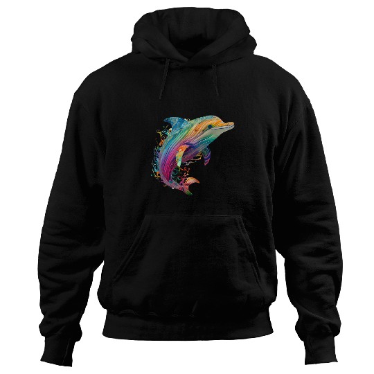 Dolphin Pet Gift MultiCaloured Summer Vibes Hoodies