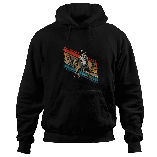 Horse Pet Native American Indian Warrior on Horse Hoodies