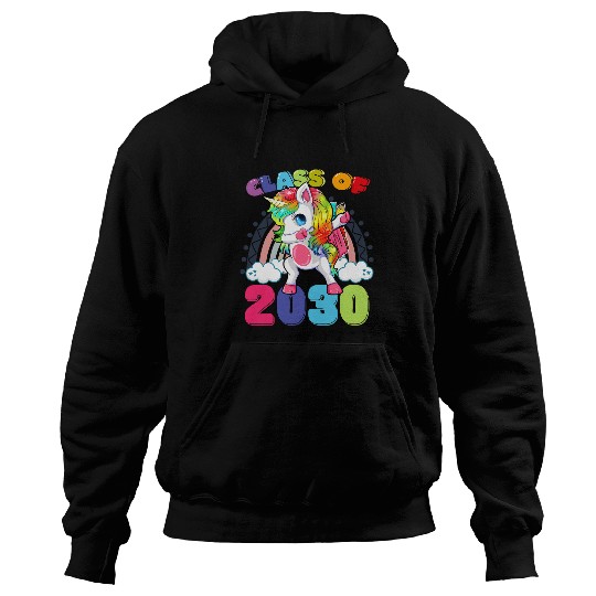 Unicorn Pet Senior Class Of 2030 Unicorn  Rainbow Graduation 2030 Hoodies