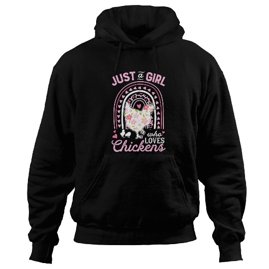 Chicken Pet Just A Girl Who Loves Chickens vintages Chicken Women Flowers Hoodies