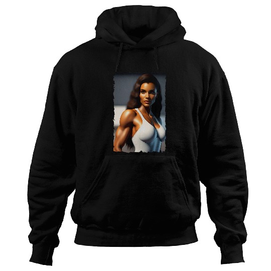 Beautiful Mediterranean Brunette 2My Fantasy Fitness Wife Hoodies