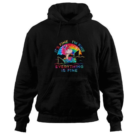 Giraffe Pet Tie Dye Its Fine Im Fine Everything Is Fine Hoodies