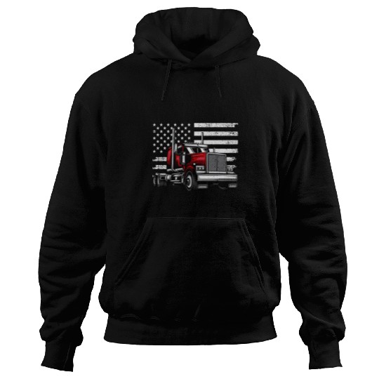 Truck Fun Cool Truck Design For Men Women Trucker Vehicle Truck Driver 8 Hoodies