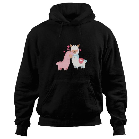 Llama Pet Couples Gift Wedding Anniversary Valentines Him Her Hoodies
