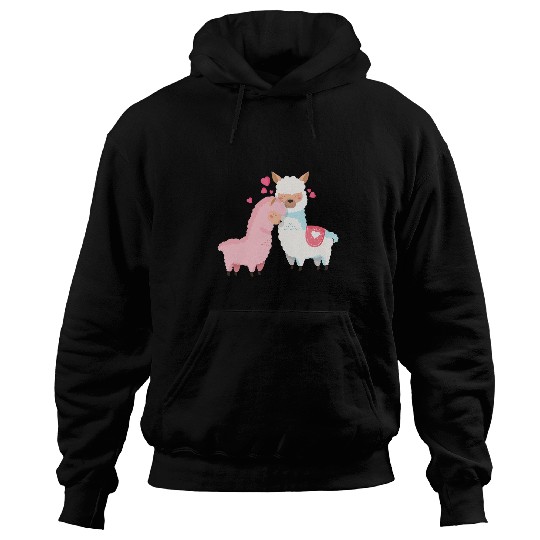 Llama Pet Couples Gift Wedding Anniversary Valentines Him Her Hoodies