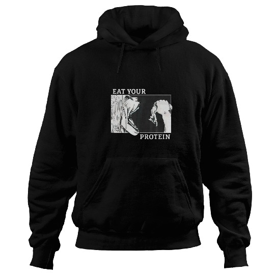 Eat Your Protein Anime Gym Pump Bodybuilding Fitness 21 Hoodies