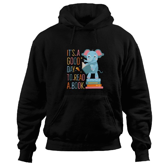 Its A Good Day To Read A Book Animals Reading Librarian Hoodies