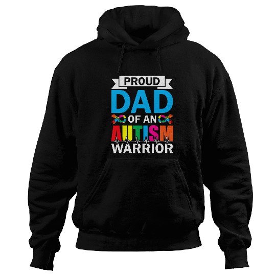 Autism Puzzle Proud Dad Of An Autism Warrior Autistic Ninja Spectrum Hoodies
