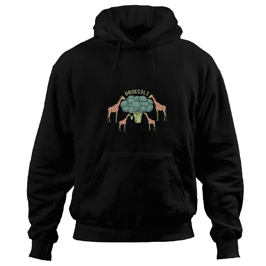 Giraffe Pet Whisperer Safari Wildlife Zookeeper Broccoli Hoodies